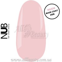 NUB Nude Rubber Base Coat - Камуфлирующая база #08, 30 мл.
