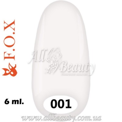 F.O.X (Фокс) - гель лак 6мл №001 F.O.X (Фокс) - гель лак 6мл №001