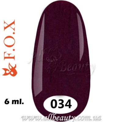 F.O.X (Фокс) - гель лак 6мл №034 (сторінка 11) F.O.X (Фокс) - гель лак 6мл №034 (сторінка 11)