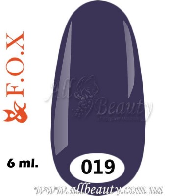 F.O.X (Фокс) - гель лак 6мл №019 F.O.X (Фокс) - гель лак 6мл №019
