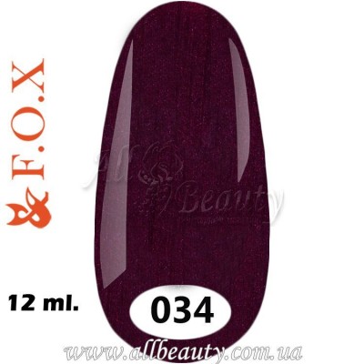 F.O.X (Фокс) - гель лак 12мл №034 (сторінка 12) F.O.X (Фокс) - гель лак 12мл №034 (сторінка 12)