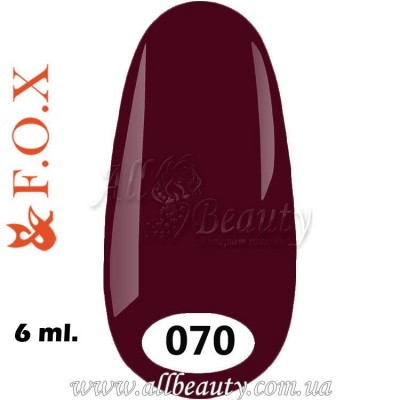 F.O.X (Фокс) - гель лак 6мл №070 F.O.X (Фокс) - гель лак 6мл №070