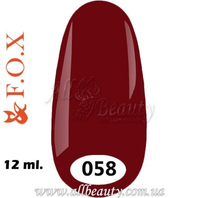 F.O.X (Фокс) - гель лак 12мл №058 (сторінка 13) F.O.X (Фокс) - гель лак 12мл №058 (сторінка 13)
