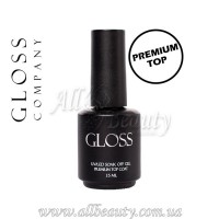 GLOSS Premium Top Coat - Каучуковое верхнее покрытие для гель-лака 15мл
