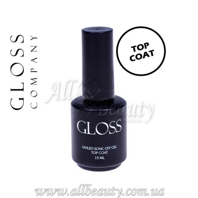 GLOSS Top Coat - Каучуковое верхнее покрытие для гель-лака 15мл GLOSS Top Coat - Каучуковое верхнее покрытие для гель-лака 15мл