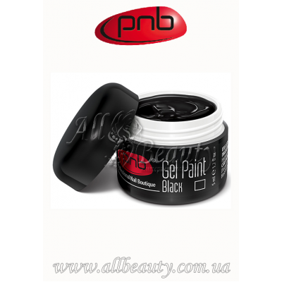 PNB UV/LED Gel Paint 02 Black - Гель-краска Черная 5мл PNB UV/LED Gel Paint 02 Black - Гель-краска Черная 5мл