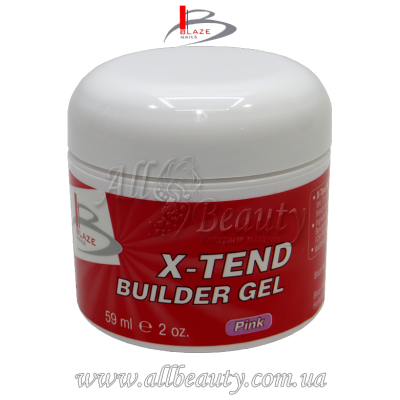 Blaze Nails X-Tend Builder Gel Pink -УФ гель конструирующий розово-прозрачний средней плотности 59мл Blaze Nails X-Tend Builder Gel Pink -УФ гель конструирующий розово-прозрачний средней плотности 59мл