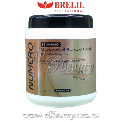 Brelil Numero Deep Nutritive Treatment - Маска для волос питательная с маслом карите 1000мл Brelil Numero Deep Nutritive Treatment - Маска для волос питательная с маслом карите 1000мл