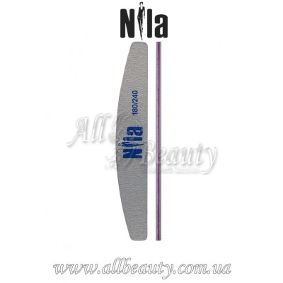 Nila - Пилочка для ногтей серая Half 180/240 Nila - Пилочка для ногтей серая Half 180/240