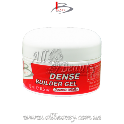 Blaze Nails Dense Builder Gel French White - УФ гель конструирующий густой белый 15мл Blaze Nails Dense Builder Gel French White - УФ гель конструирующий густой белый 15мл