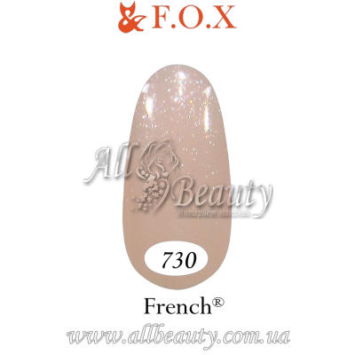 F.O.X (Фокс) French - гель лак 12мл. №730 F.O.X (Фокс) French - гель лак 12мл. №730