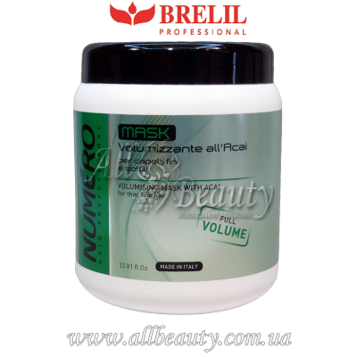 Brelil Numero Full Volume - Маска для придания объема с экстрактом асаи 1000мл Brelil Numero Full Volume - Маска для придания объема с экстрактом асаи 1000мл