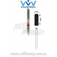 Насадка с мелким алмазным напылением - Цилиндрическая, полусферический конец 12 мм / 4 мм