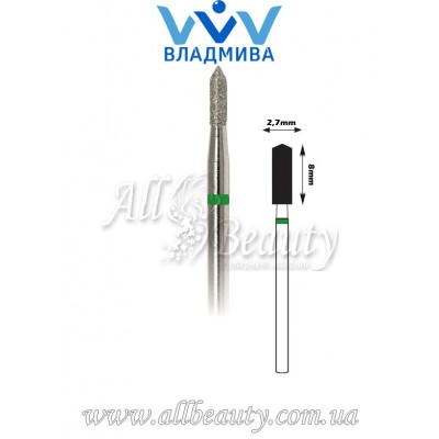 Насадка с крупным алмазным напылением - Цилиндрическая, острый конец 8 мм / 2,7 мм (сторінка 16) Насадка с крупным алмазным напылением - Цилиндрическая, острый конец 8 мм / 2,7 мм (сторінка 16)