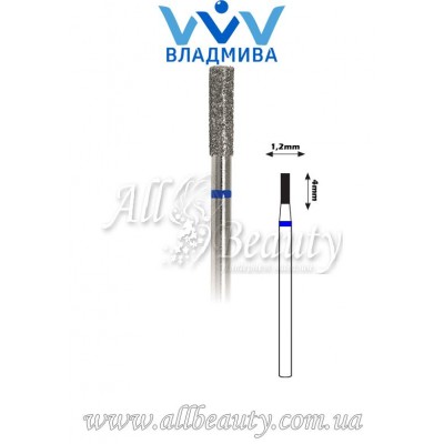 Насадка со средним алмазным напылением - Цилиндрическая 4 мм / 1,2 мм Насадка со средним алмазным напылением - Цилиндрическая 4 мм / 1,2 мм