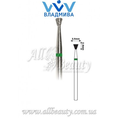 Насадка с крупным алмазным напылением - Обратноконусная 2,5 мм / 2,5 мм Насадка с крупным алмазным напылением - Обратноконусная 2,5 мм / 2,5 мм