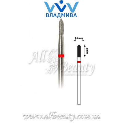 Насадка с мелким алмазным напылением - Цилиндрическая, острый конец 6 мм / 1,6 мм (сторінка 20) Насадка с мелким алмазным напылением - Цилиндрическая, острый конец 6 мм / 1,6 мм (сторінка 20)