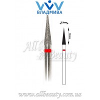 Насадка с мелким алмазным напылением - Конусная, заостренная 10 мм / 2,3 мм