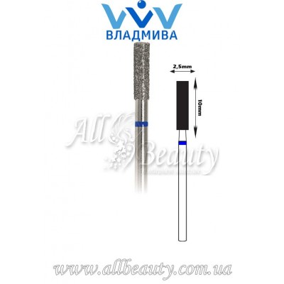 Насадка со средним алмазным напылением - Цилиндрическая 10 мм / 2,5 мм Насадка со средним алмазным напылением - Цилиндрическая 10 мм / 2,5 мм