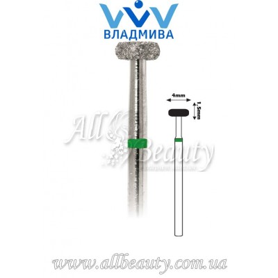 Насадка с крупным алмазным напылением - Колесо, полукруглый обод 1,5 мм / 4 мм Насадка с крупным алмазным напылением - Колесо, полукруглый обод 1,5 мм / 4 мм