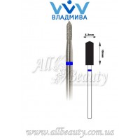 Насадка со средним алмазным напылением - Цилиндрическая, острый конец 10 мм / 3,3 мм