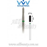 Насадка с крупным алмазным напылением - Цилиндрическая, острый конец 8 мм / 2,5 мм