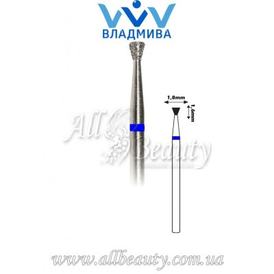 Насадка со средним алмазным напылением - Обратноконусная 1,6 мм / 1,8 мм Насадка со средним алмазным напылением - Обратноконусная 1,6 мм / 1,8 мм
