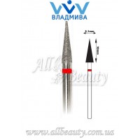 Насадка с мелким алмазным напылением - Конусная, заостренная 10 мм / 3,1 мм