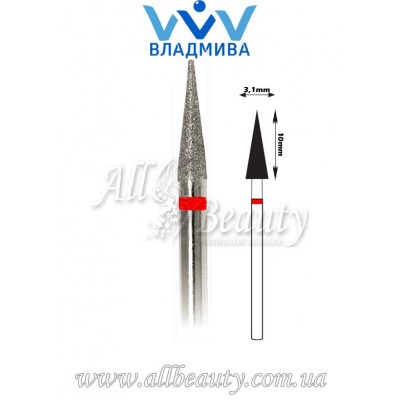 Насадка с мелким алмазным напылением - Конусная, заостренная 10 мм / 3,1 мм (сторінка 18) Насадка с мелким алмазным напылением - Конусная, заостренная 10 мм / 3,1 мм (сторінка 18)