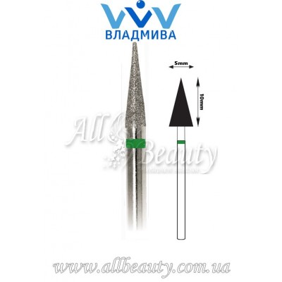 Насадка с крупным алмазным напылением - Конусная, заостренная 10 мм / 5 мм Насадка с крупным алмазным напылением - Конусная, заостренная 10 мм / 5 мм