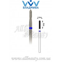 Насадка со средним алмазным напылением - Цилиндрическая, острый конец 8 мм / 1,4 мм