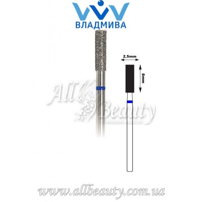 Насадка со средним алмазным напылением - Цилиндрическая 8 мм / 2,5 мм Насадка со средним алмазным напылением - Цилиндрическая 8 мм / 2,5 мм