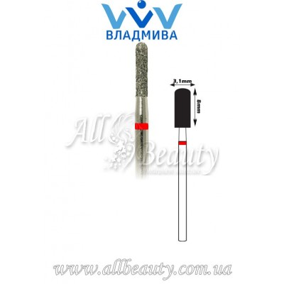 Насадка с мелким алмазным напылением - Цилиндрическая, полусферический конец 8 мм / 3,1 мм Насадка с мелким алмазным напылением - Цилиндрическая, полусферический конец 8 мм / 3,1 мм