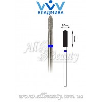 Насадка со средним алмазным напылением - Цилиндрическая, острый конец 10 мм / 2,7 мм