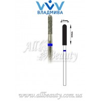 Насадка со средним алмазным напылением - Цилиндрическая, полусферический конец 12 мм / 2,5 мм