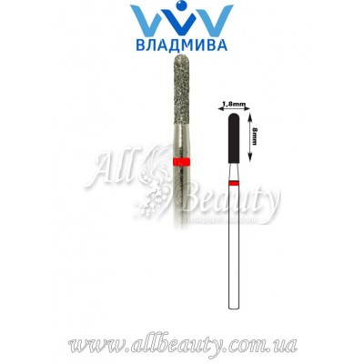 Насадка с мелким алмазным напылением - Цилиндрическая, полусферический конец 8 мм / 1,8 мм (сторінка 20) Насадка с мелким алмазным напылением - Цилиндрическая, полусферический конец 8 мм / 1,8 мм (сторінка 20)