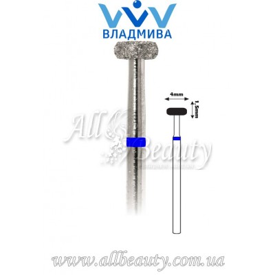 Насадка со средним алмазным напылением - Колесо, полукруглый обод 1,5 мм / 4 мм Насадка со средним алмазным напылением - Колесо, полукруглый обод 1,5 мм / 4 мм