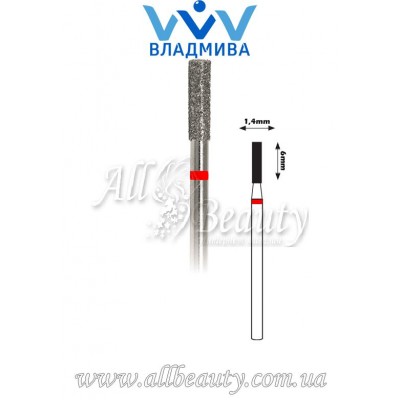 Насадка с мелким алмазным напылением - Цилиндрическая 6 мм / 1,4 мм Насадка с мелким алмазным напылением - Цилиндрическая 6 мм / 1,4 мм