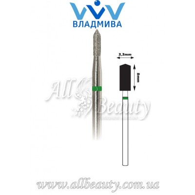 Насадка с крупным алмазным напылением - Цилиндрическая, острый конец 8 мм / 3,3 мм (сторінка 16) Насадка с крупным алмазным напылением - Цилиндрическая, острый конец 8 мм / 3,3 мм (сторінка 16)