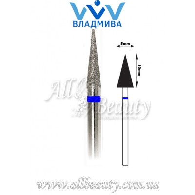 Насадка со средним алмазным напылением - Конусная, заостренная 10 мм / 5 мм Насадка со средним алмазным напылением - Конусная, заостренная 10 мм / 5 мм