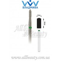 Насадка с крупным алмазным напылением - Цилиндрическая, острый конец 10 мм / 4 мм