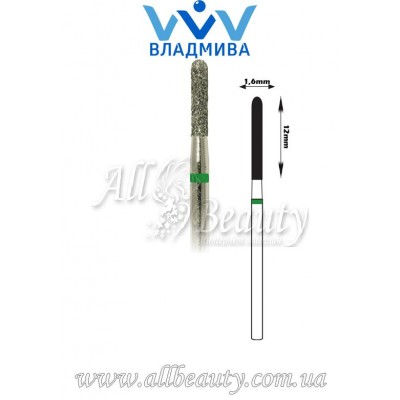 Насадка с крупным алмазным напылением - Цилиндрическая, полусферический конец 12 мм / 1,6 мм Насадка с крупным алмазным напылением - Цилиндрическая, полусферический конец 12 мм / 1,6 мм