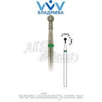 Насадка с крупным алмазным напылением - Сферическая с буртиком 3 мм / 1,6 мм