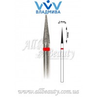 Насадка с мелким алмазным напылением - Конусная, заостренная 10 мм / 1,4 мм