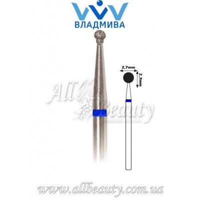 Насадка со средним алмазным напылением - Сферическая 2,7 мм Насадка со средним алмазным напылением - Сферическая 2,7 мм