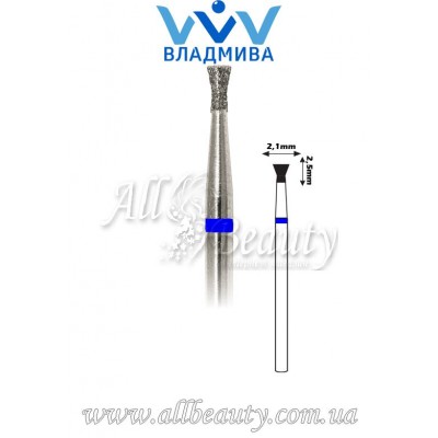 Насадка со средним алмазным напылением - Обратноконусная с буртиком 2,5 мм / 2,1 мм Насадка со средним алмазным напылением - Обратноконусная с буртиком 2,5 мм / 2,1 мм