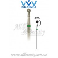 Насадка с крупным алмазным напылением - Сферическая с буртиком 5,5 мм / 2,7 мм