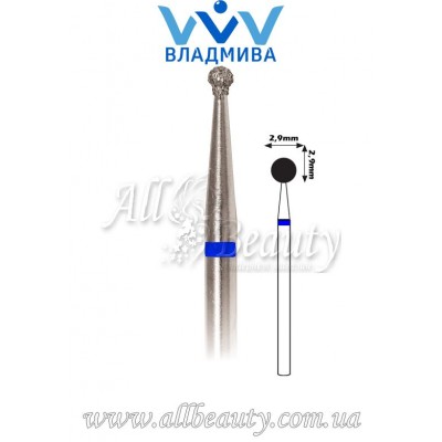 Насадка со средним алмазным напылением - Сферическая 2,9 мм Насадка со средним алмазным напылением - Сферическая 2,9 мм