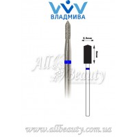 Насадка со средним алмазным напылением - Цилиндрическая, острый конец 8 мм / 3,3 мм