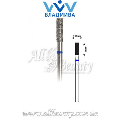 Насадка со средним алмазным напылением - Цилиндрическая 6 мм / 1,8 мм Насадка со средним алмазным напылением - Цилиндрическая 6 мм / 1,8 мм